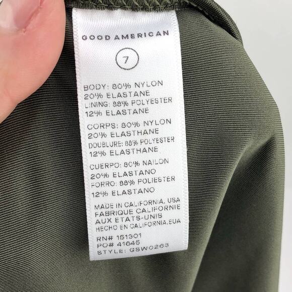 Good American Good Fit String Bikini Bottom Sz 7 (4XL) Stormy Green NWT - Picture 6 of 12